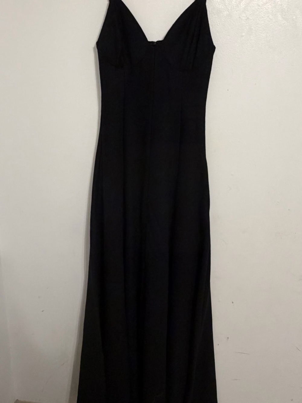Classic Black Maxi Dress with V-Neck